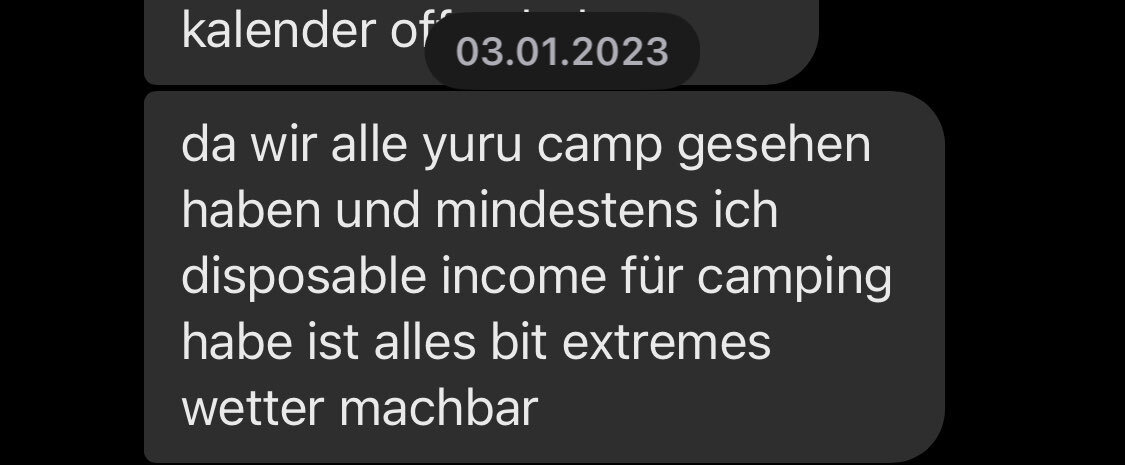 Vorschlag zum gemeinsamen Campen